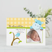 Cute Baby FOTO Geboorteaankondiging Aankondiging (Staand voorkant)