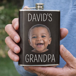 Cute Baby Foto Opa Cadeau Heupfles