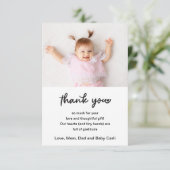 Cute Baby Foto Script Bedankt (Staand voorkant)