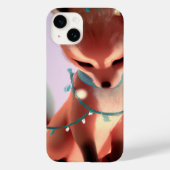 Cute Baby Fox avec Fairy Lights iPhone 14 Coque (Verso)