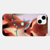 Cute Baby Fox avec Fairy Lights iPhone 14 Coque (Verso (horizontal))