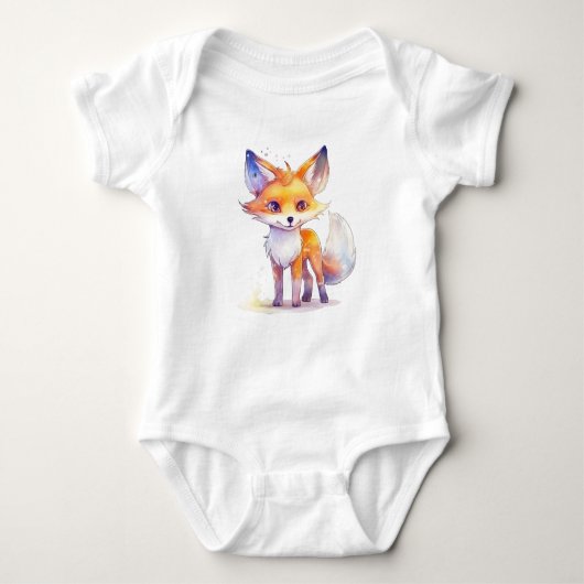 Cute Baby Fox Baby Bodysuit (Voorkant)