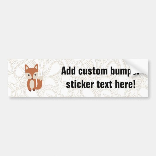Cute Baby Fox Bumpersticker (Voorkant)