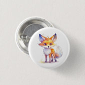 Cute Baby Fox Button (Voorkant /achterkant)