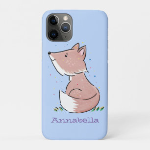 Cute baby fox cartoon illustratie iPhone 11 pro hoesje