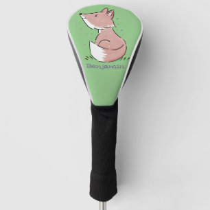 Cute baby fox cartoon illustratie golfheadcover