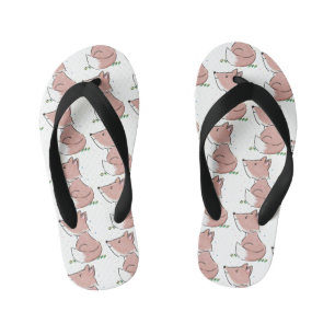 Cute baby fox cartoon illustratie kinder teenslippers