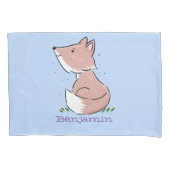 Cute baby fox cartoon illustratie kussensloop (Voorkant)