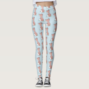 Cute baby fox cartoon illustratie leggings