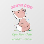 Cute baby fox cartoon illustratie raamsticker (Vel)