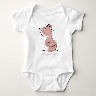 Cute baby fox cartoon illustratie romper