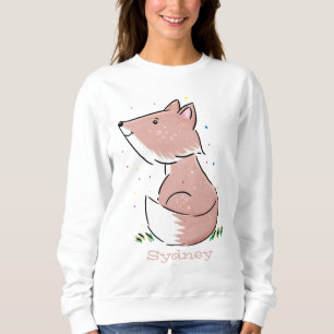 Cute baby fox cartoon illustratie trui