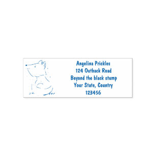 Cute baby fox cartoon illustratie zelfinktende stempel