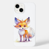 Cute Baby Fox iPhone 14 Coque (Verso)