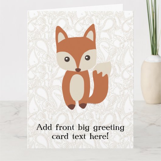 Cute Baby Fox Kaart (Voorkant)