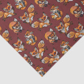 Cute Baby Fox Pattern Tissuepapier (Detail)