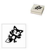 Cute Baby Fox Rubberstempel (Gestempeld)
