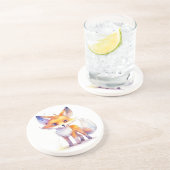 Cute Baby Fox Sandstone Onderzetter (Zijkant)