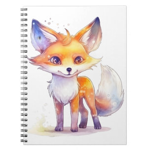 Cute Baby Fox Spiral Photo Notitieboek