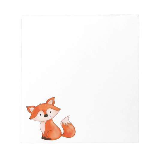 Cute Baby Fox | Woodland Animal Notitieblok (Voorkant)