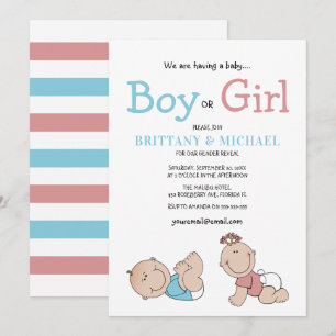 Cute Baby Geslacht Onthulling Kaart