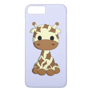 Cute baby giraffe cartoon kinderen iPhone 8 plus / 7 plus hoesje