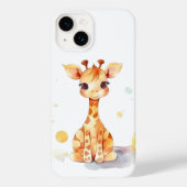 Cute Baby Giraffe iPhone 14 Coque (Verso)
