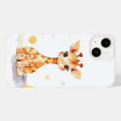 Cute Baby Giraffe iPhone 14 Hoesje (Achterkant (horizontaal))
