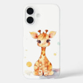 Cute Baby Giraffe iPhone 16 Coque (Verso)