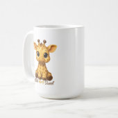 Cute Baby Giraffe Koffiemok (Voorkant links)