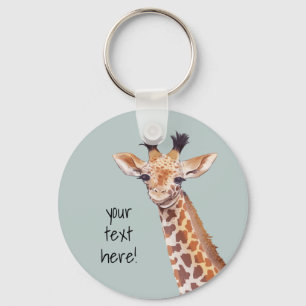 Cute Baby Giraffe Personalized Sleutelhanger
