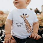 Cute Baby Giraffe Personnalisée<br><div class="desc">Jolie petite girafe T-shirt personnalisé. Oeuvre originale de Komila Y.</div>