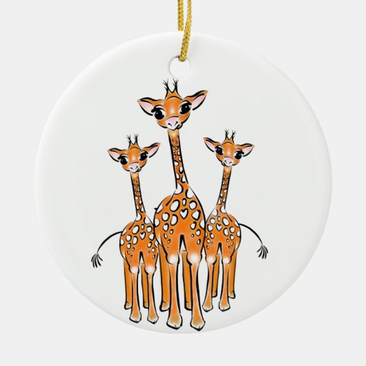 Cute Baby Giraffe, safari animals Ceramic Ornament (Voorkant)