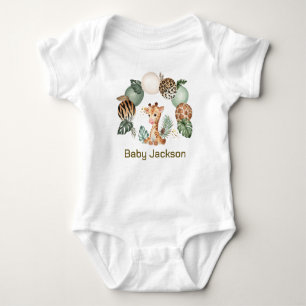 Cute Baby Giraffe Safari Dierenprint Romper