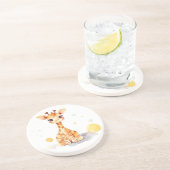 Cute Baby Giraffe Sandstone Onderzetter (Zijkant)