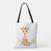 Cute Baby Giraffe Schouder Tas (Achterkant)
