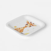 Cute Baby Giraffe Square Paper Bord (Gebogen)