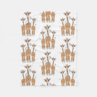 Cute Baby Giraffes, safari animals Fleece Deken