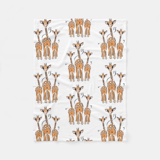 Cute Baby Giraffes, safari animals Fleece Deken (Voorkant)