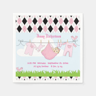 Cute Baby Girl Clothes Line Servet