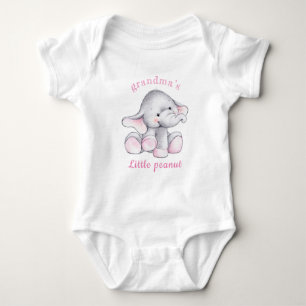 Cute Baby Girl Elephant Little Peanut Bodysuit