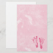Cute Baby Girl Footprint Briefpapier (Voorkant / Achterkant)