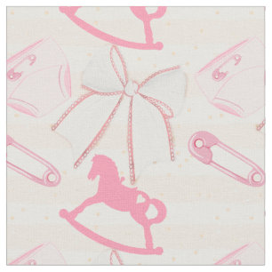 Cute Baby Girl Pattern Stof