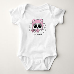 Cute Baby Girl Skull Romper