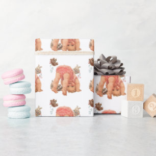 Cute Baby Girl Wrapping Paper Cadeaupapier