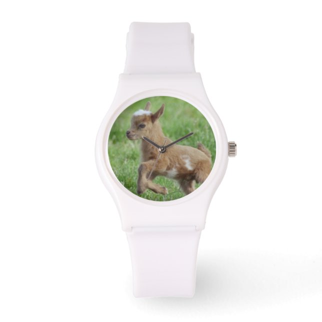 Cute Baby Goat Horloge (Voorkant)