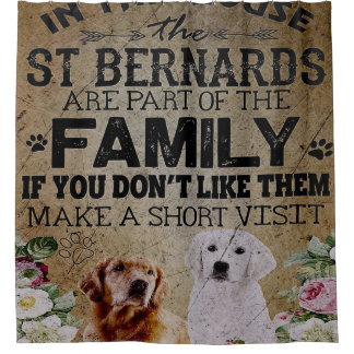 cute baby Golden Retriever Douchegordijn