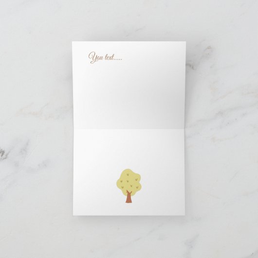 Cute baby hert in het oerwoud, blije verjaardag kaart (Binnen)