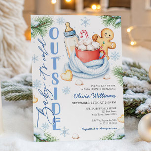 Cute Baby Het Is Koud Buiten Baby Shower Uitnodigi Kaart