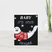 Cute Baby Het Is Koud Buiten Winter Zeehond T Shir